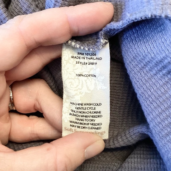 Soft Surroundings Take Two Waffle Knit Tunic - Gray - XS - Picture 7 of 7